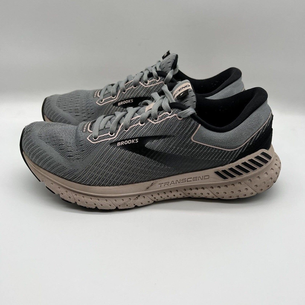 Brooks Transcend 7 Womens Athletic Running Shoes Gray Blue / Pink Size 9 B